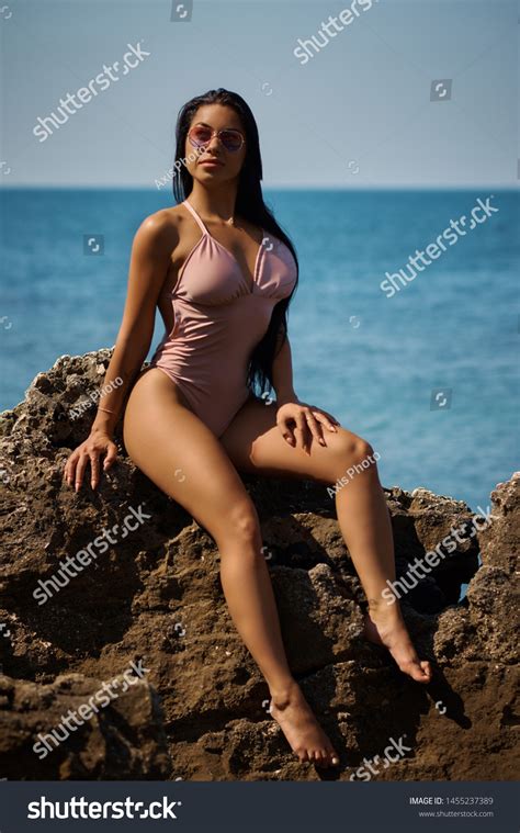 Hot Sexy Curvy Brunette Posing On Stock Photo Edit Now