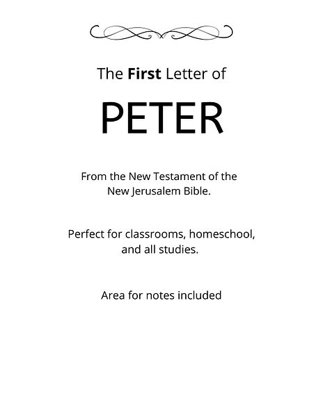 First Letter Of Peter All 5 Chapters Free Pdf Catholic Online