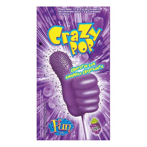 Crazy Pop Chupetín con Polvo Sabor a Uva Precio Rappi