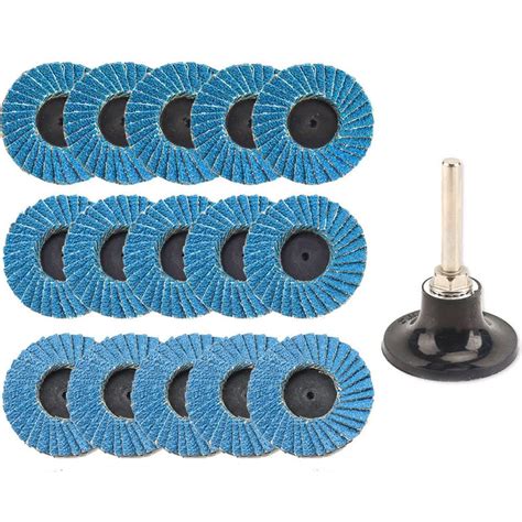 Bestgle 15pcs 2 Inch 50mm Roll Lock Flap Disc Grinding Sanding Wheel