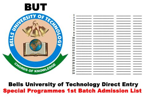 Bells University Of Technology But Direct Entry Special Programmes