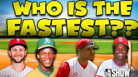 Who Is The Fastest Player In Mlb The Show Youtube