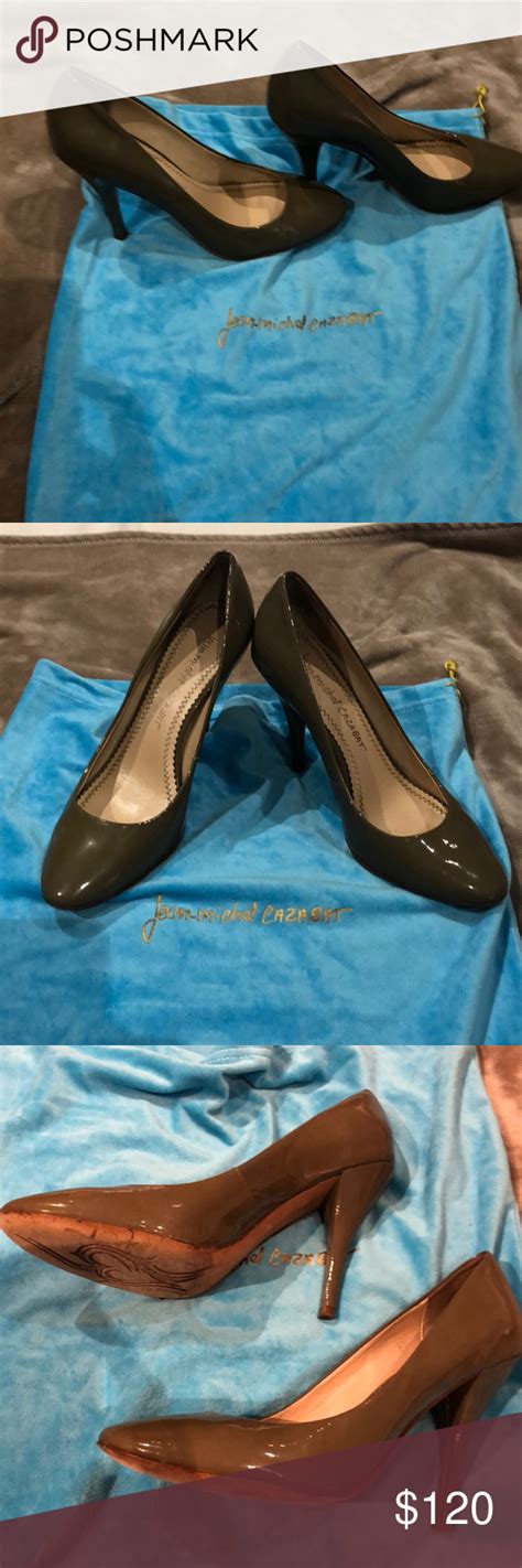 Jean Michel Cazabat Taupe Patent Leather Pumps