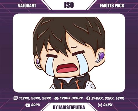 Iso Valorant Twitch Emotes Chibi Iso Valorant Twitch Emotes Cute Iso