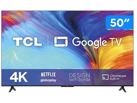 Smart TV 50 4K LED TCL 50P635 VA Wi Fi Bluetooth HDR Google Assistente