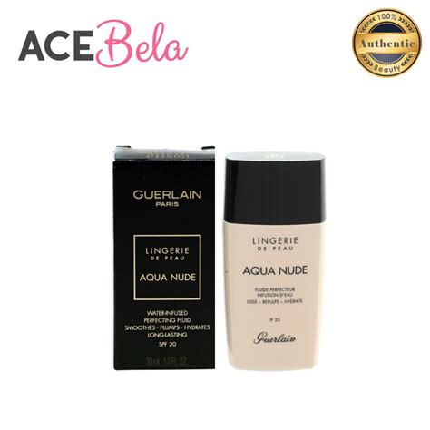 CLEARANCE Guerlain Lingerie De Peau Aqua Foundation 00N Porcelain 30ml Box Damaged 100
