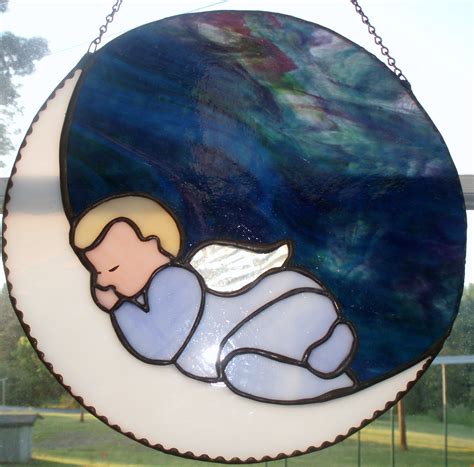 Stained Glass Baby In The Moon For Cheryl Stained Glass Patterns