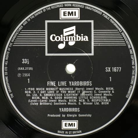 Yardbirds – UK “Five Live Yardbirds” Mono Mint LP