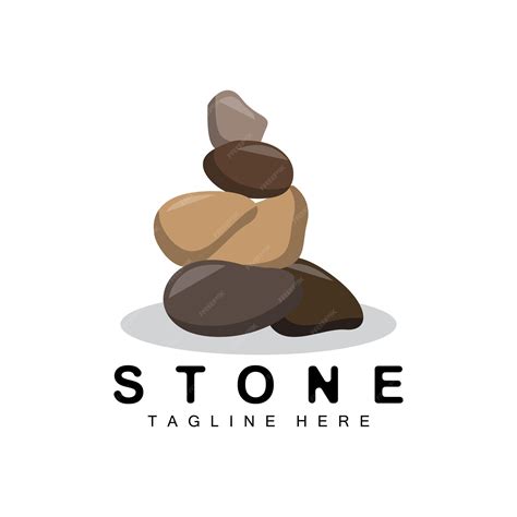 Premium Vector Stacked Stone Logo Design Balancing Stone Vector