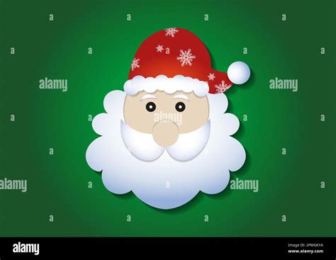 Santa Claus Head Clipart Vector Illustration Stock Vector Image & Art - Alamy