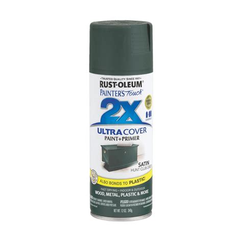 Rust Oleum Painters Touch 2x Satin Hunt Club Green Spray Paintprimer