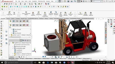 Forklift Static And Fatigue Study Solidworks 2018latest Youtube