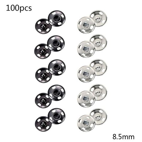 Sets Sew On Snap Buttons Metal Snap Fastener Buttons Press Button