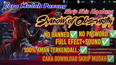 Script Skin Hayabusa Skin Epic Shadow Of Obscurity Paling Easy