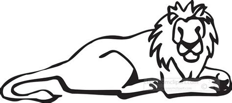 lion outline clipart black  white  lion outline stock