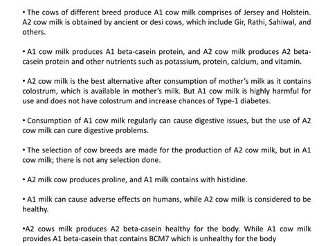 PPT - A1 Vs A2 Cows milk:What is the Difference and Benefits| GFO Farming PowerPoint ...