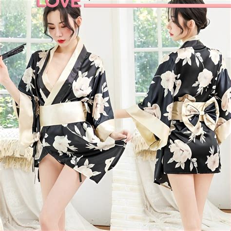 Jual KODE T U LOVEme Set Kimono Lingerie Cosplay Seksi G String Model Kimono Jepang Sabuk Besar