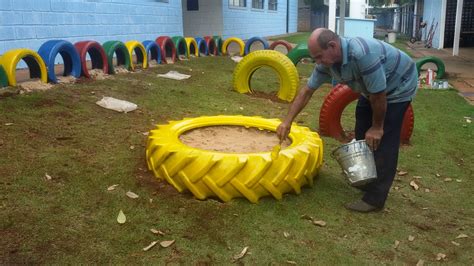 Compartilhando Saberes Na Educa O Infantil Parque Ecol Gico De Pneus