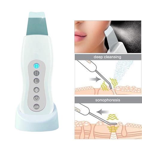 Ultrasonic Skin Scrubber Rechargeable Face Spatula