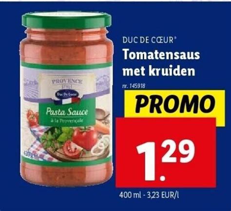 Tomatensaus Met Kruiden Promotie Bij Lidl