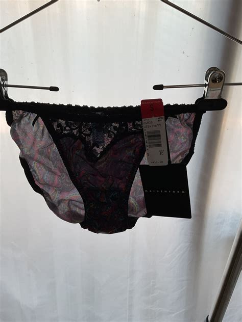 Maidenform Sweet Nothings Classic Satin Lace Bikini Panties Small NWT Floral EBay