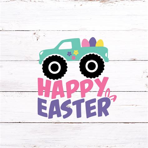 Happy Easter Monster Truck Svg Easter Svg Easter Rabbit Svg Easter Svg Files Easter Svg Files