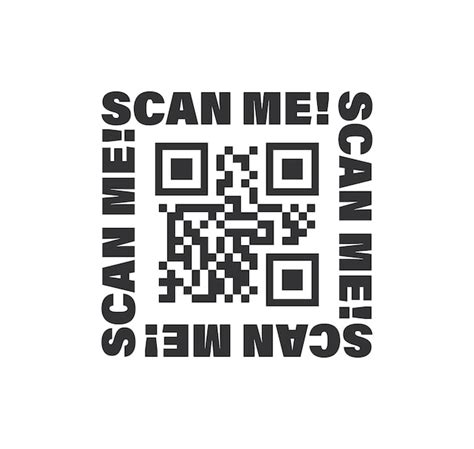 Qr code scan für smartphone qr code mit inschrift scannen sie mich mit