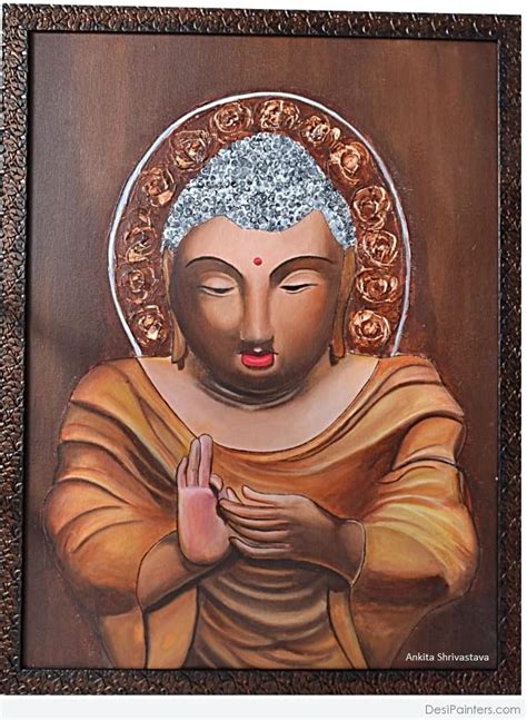 Beautiful Acryl Painting Of Lord Buddha Desipainters