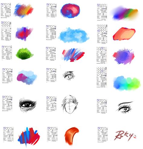 Brushes Type For Paint Tool Sai On Deviantart Paints En Animatie