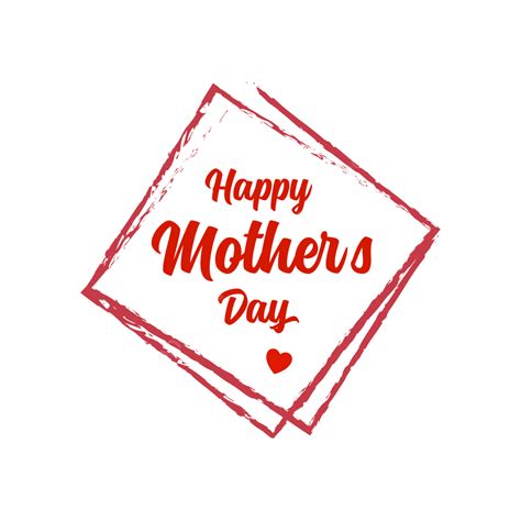 Happy Mother Day Vector Png Images Red Happy Mothers Day Happy