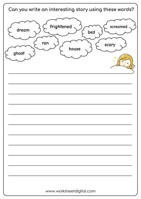 Creative Writing Worksheet Digital Worksheets Library