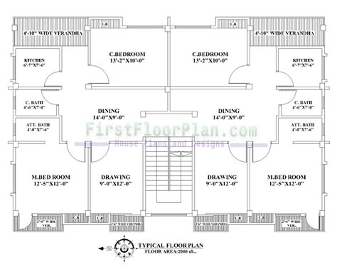 4 Storey building plans and structural design - First Floor Plan