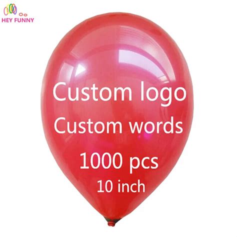 1000 Pcs Personalized Custom Balloons Logowords Free Design Free Print