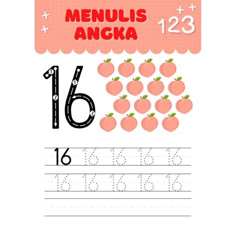 Jual Aktivitas Anak Belajar Menulis Angka Gambar Sketsa Angka Seri 11