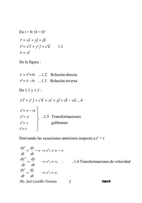 Invarianza Galileana Pdf