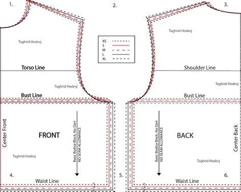 Basic Bodice Block Pattern With Sleeve Etsy