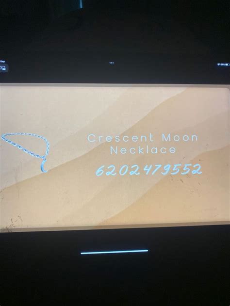 Pin By XxTildaxx On Roblox Hsl Codes In 2022 Crescent Moon Necklace