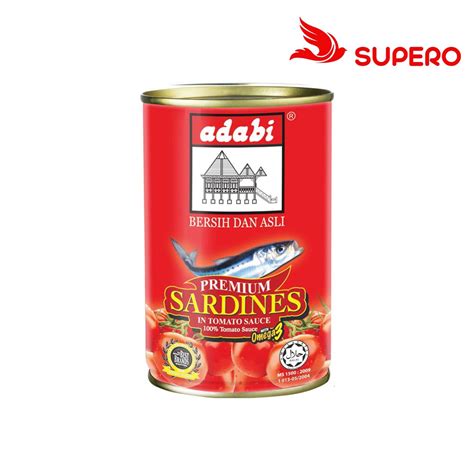 Adabi Premium Sardines In Tomato Sauce G Shopee Malaysia