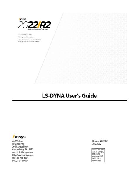 LS-DYNA Users Guide | PDF | Computing | Software Engineering