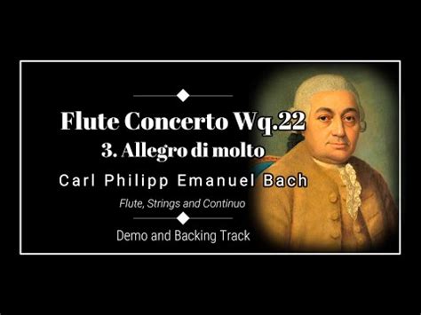 3 Allegro Di Molto Flute Concerto In D Minor Wq 22 C P E Bach