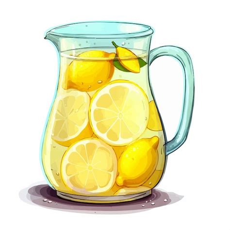 Premium Vector Glass Cup Of Juice Lemon Juice Illustration