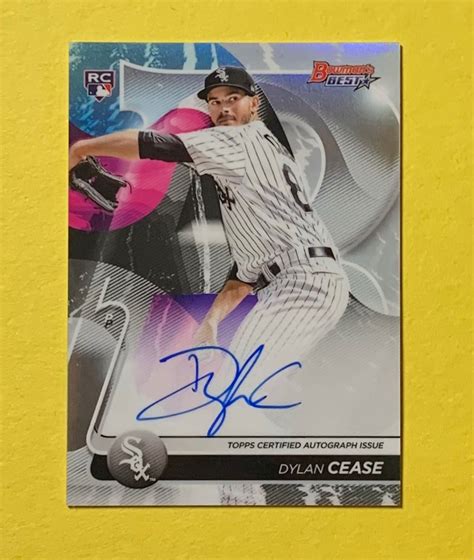 2020 BOWMAN'S BEST DYLAN CEASE ROOKIE BEST OF 2020 AUTO #B20-DC WHITE ...