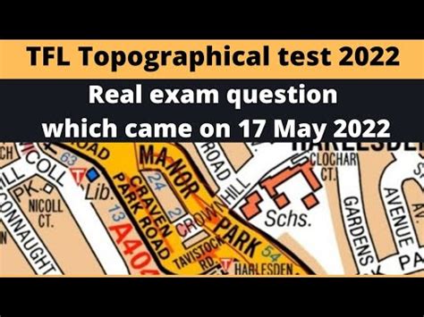 TFL Topographical Test 2022 Road Closed Real Exam Question Manor