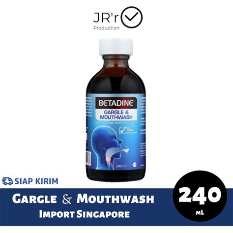 Jual Betadine Gargle Mouthwash 240ml Spore Shopee Indonesia