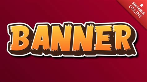 Banner | Savannah Africa Cartoon 3D | Text Effect Generator