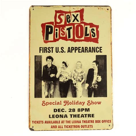 Sex Pistols Live Tin Sign Retro Progression