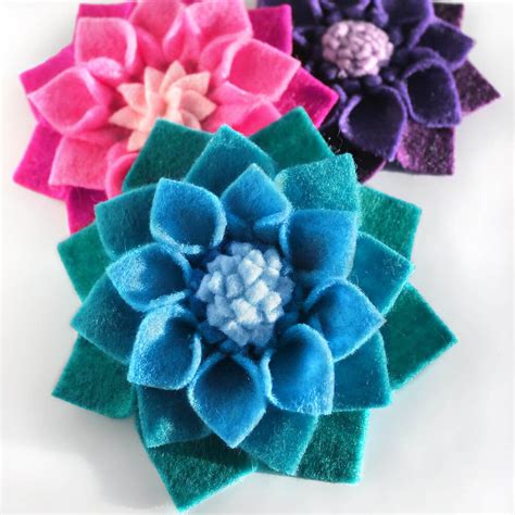 How to Make No Sew Felt Flowers | OFS Maker's Mill in 2024 | Felt ...