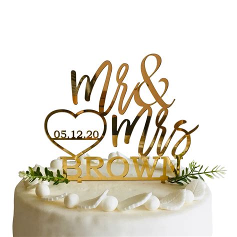 Personalized Names Cake Topper For Wedding Custom Personalized Wedding