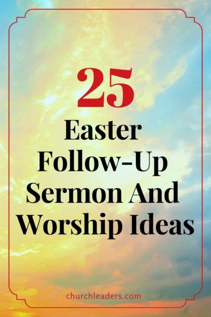 25 Easter Ideas for Sermons and Worship After Easter | Bible lessons ...