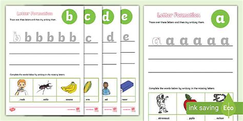 Letter Formation Handwriting Worksheets (A-Z) (Teacher-Made)